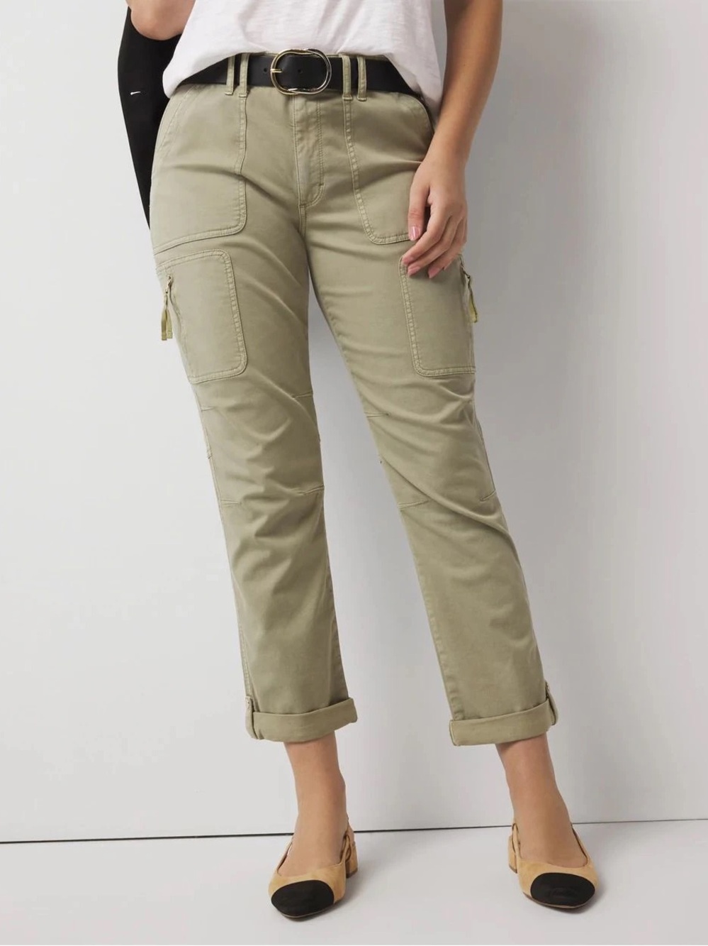 White House Black Market Beige Cargo Pants with Black Tag